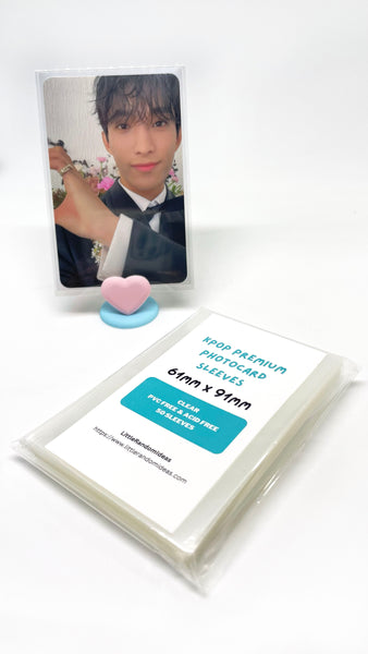 Kpop Premium Photocard Sleeves - 61mm x 91mm (Teal Label) Double Sleeving