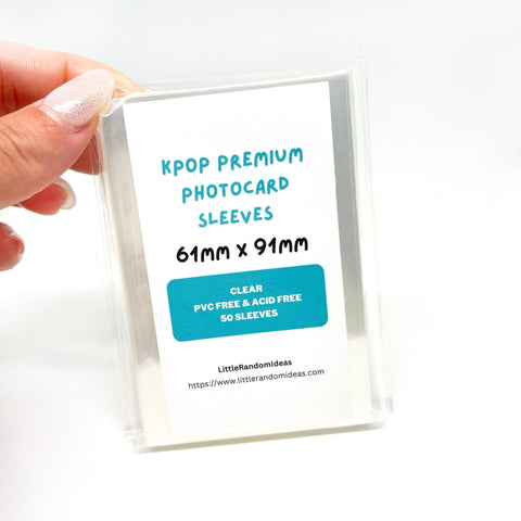 Kpop Premium Photocard Sleeves - 61mm x 91mm (Teal Label) Double Sleeving