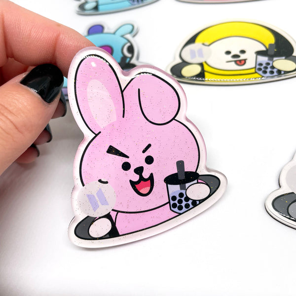 BT21 Inspired Fridge Magnets Army Bubble Tea