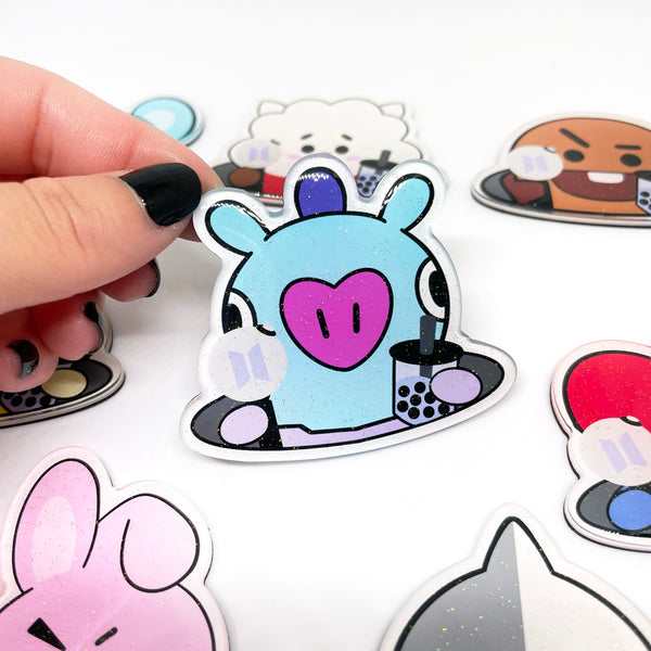 BT21 Inspired Fridge Magnets Army Bubble Tea