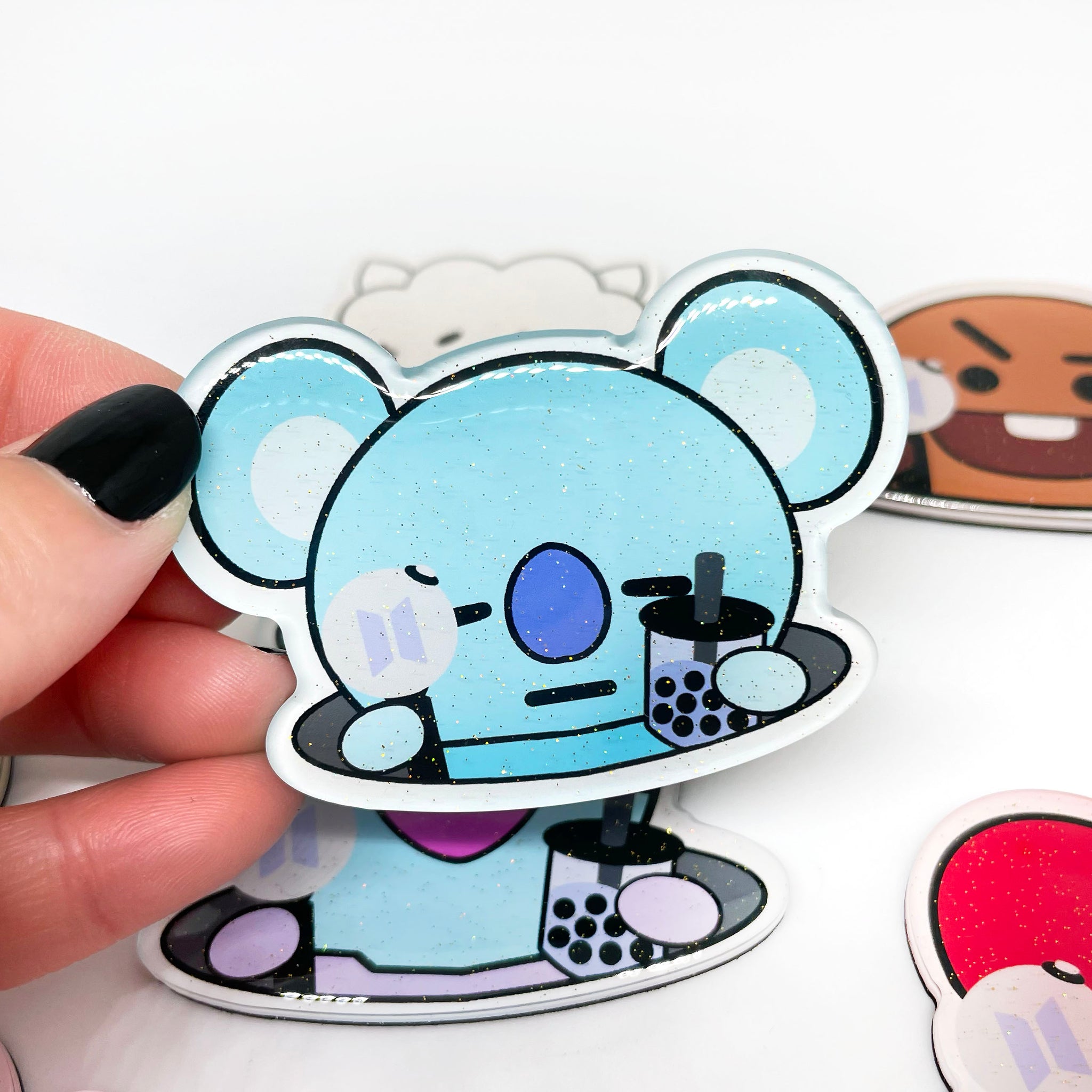 BT21 Inspired Fridge Magnets Army Bubble Tea