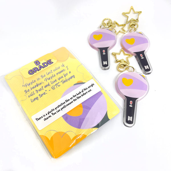 BTS Inspired Army Love Keychain with Star Clasp
