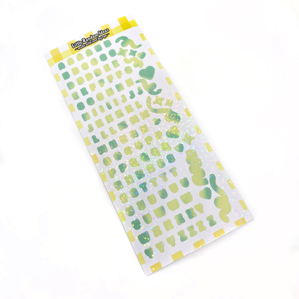 Holographic Alphabet Letter Deco Sticker Sheet - Yellow