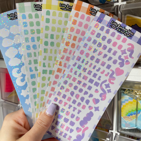 Holographic Alphabet Letter Deco Sticker Bundle - Whole Set of 5