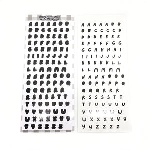 Deco Sticker Sheet - Handletters - Black