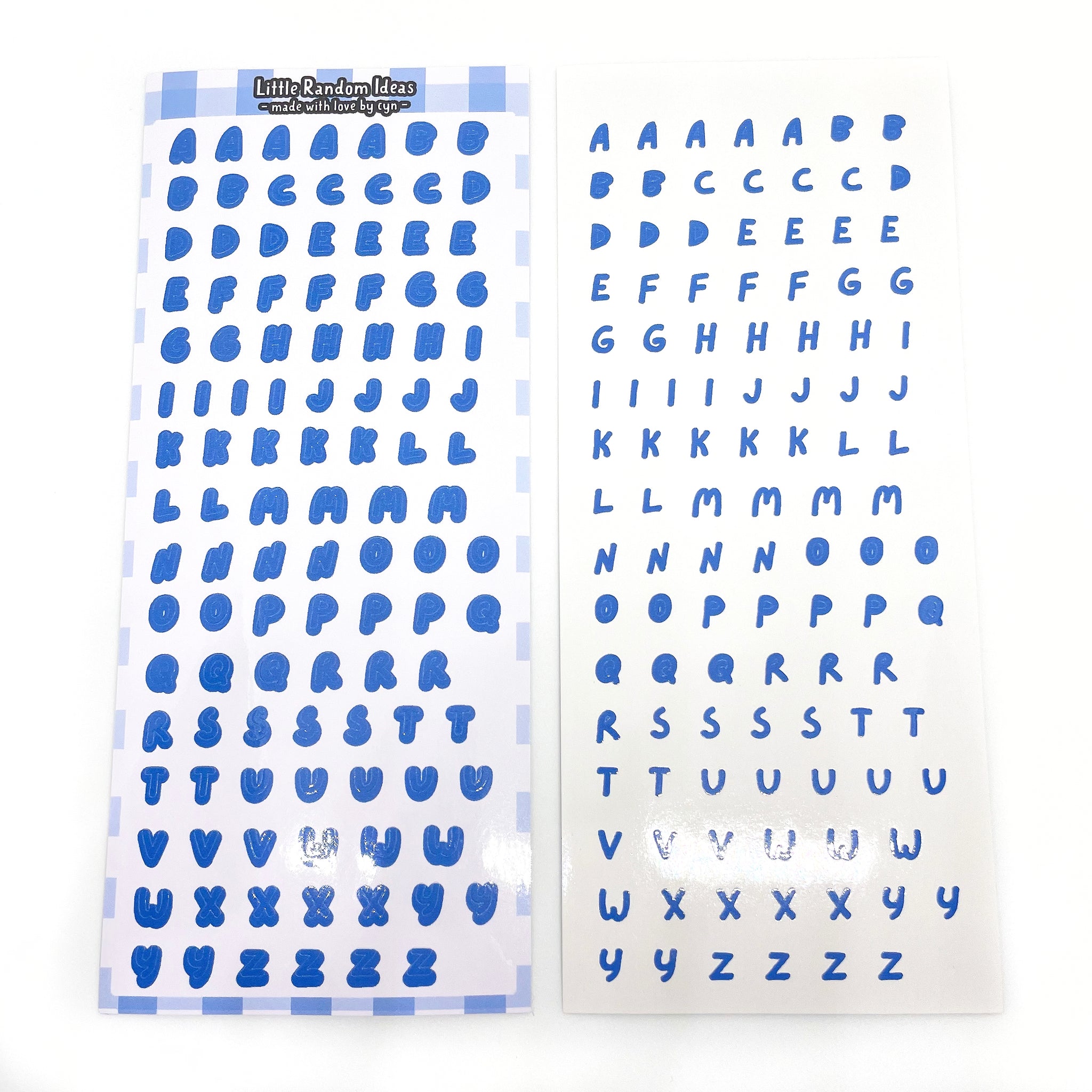 Deco Sticker Sheet - Handletters - Blue