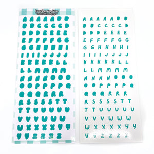 Deco Sticker Sheet - Handletters - Teal