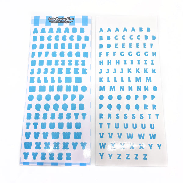 Deco Sticker Bundle - Holographic Print Letters - Whole Set of 5