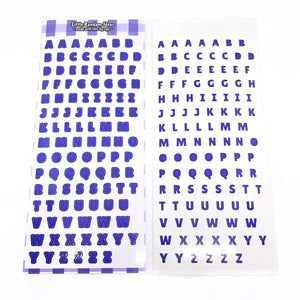 Deco Sticker Sheet - Print Letters - V1 Purple