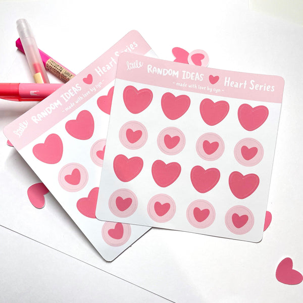 Little Random Hearts Sticker Sheet