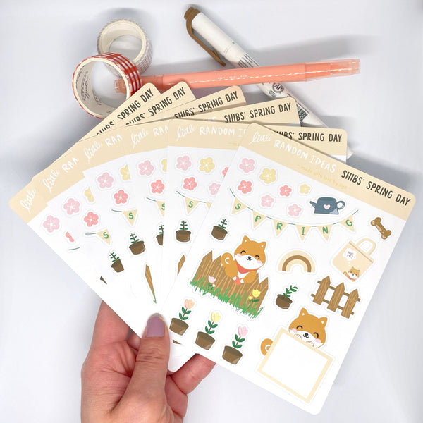 Shibs' Spring Day Adventure Sticker Sheet