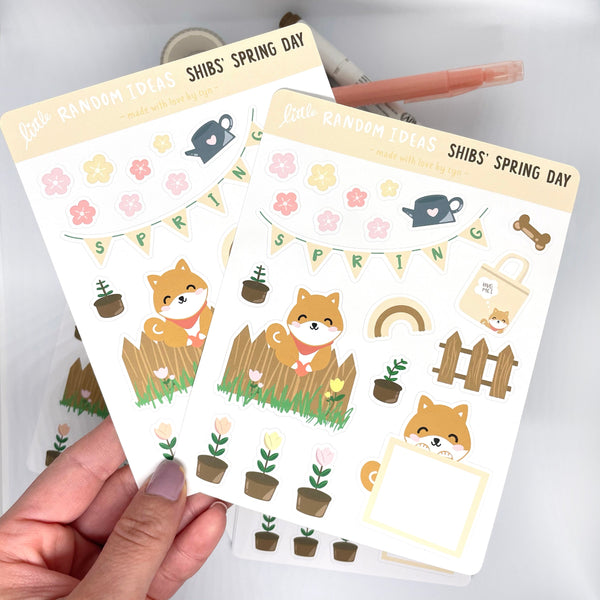 Shibs' Spring Day Adventure Sticker Sheet